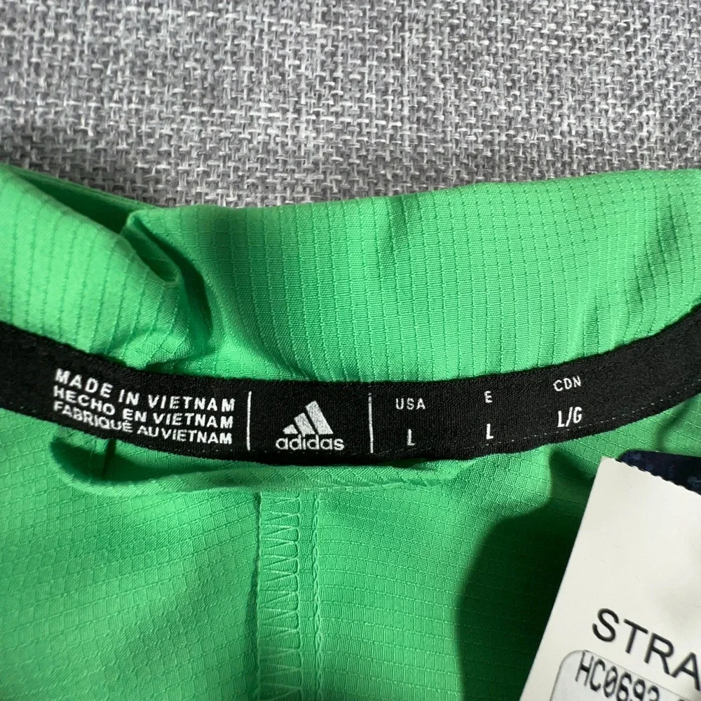 Adidas Miami Hurricanes Jacket Men L Green Miami Nights Strategy Half-Zip SS NEW